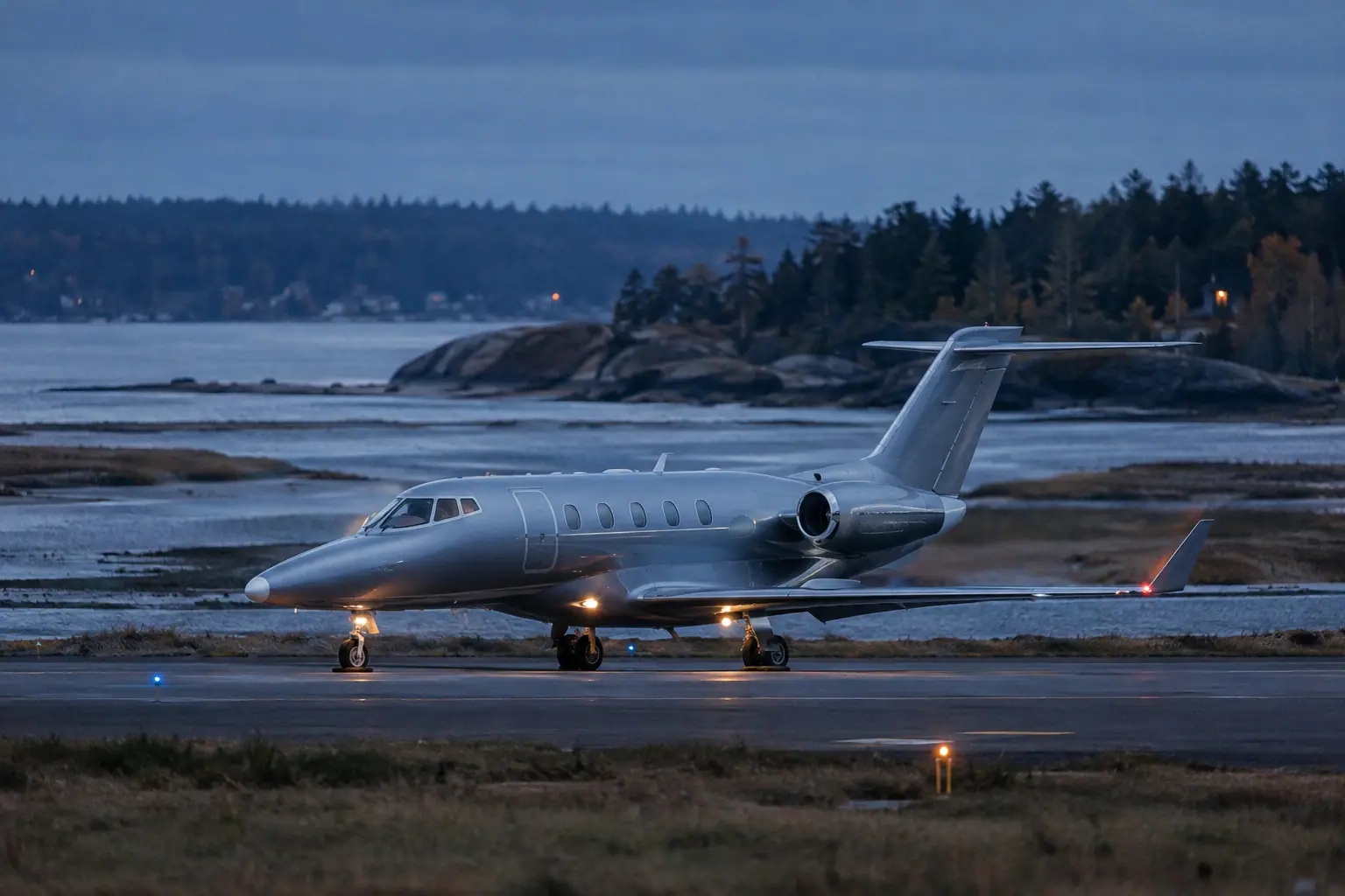 Light jet on the ramp